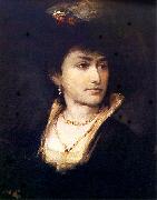 Maurycy Gottlieb Portrait of Artist's Sister - Anna. Spain oil painting artist